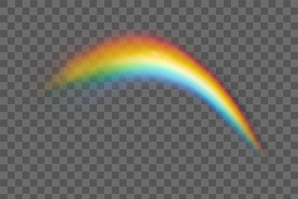 PNG rainbow light ray effect, transparent background AI generated image by rawpixel
