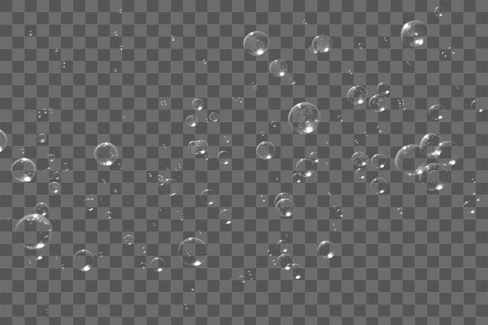 PNG water bubble effect, transparent background 