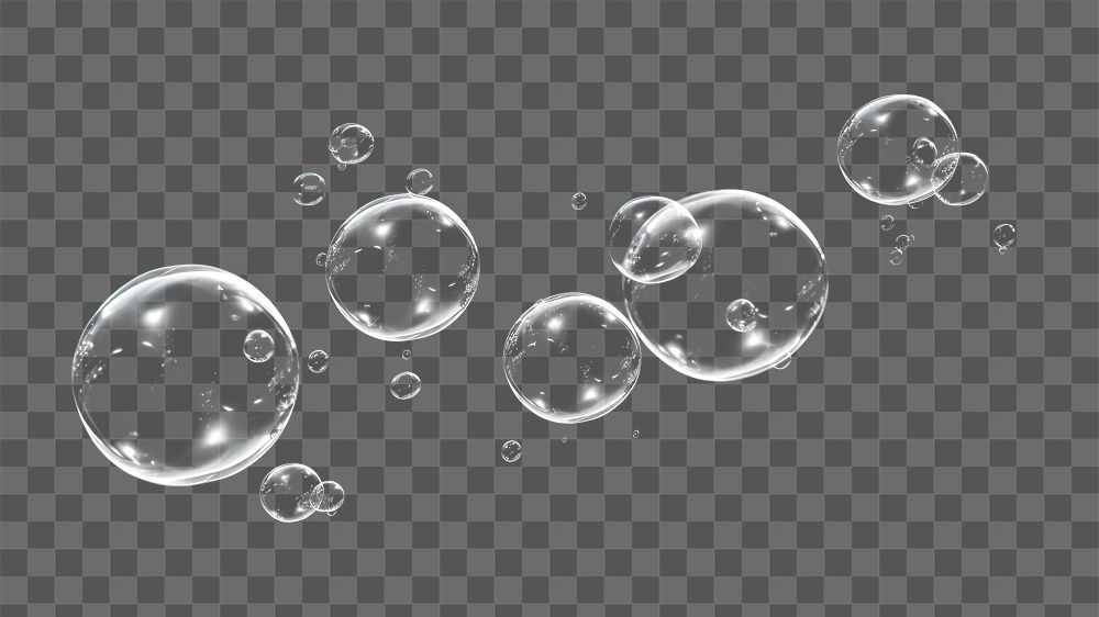 PNG isolated soap bubble effect, transparent background AI generated image by rawpixel