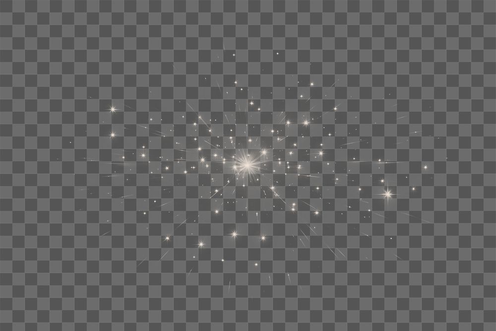 PNG shiny star effect, transparent background 