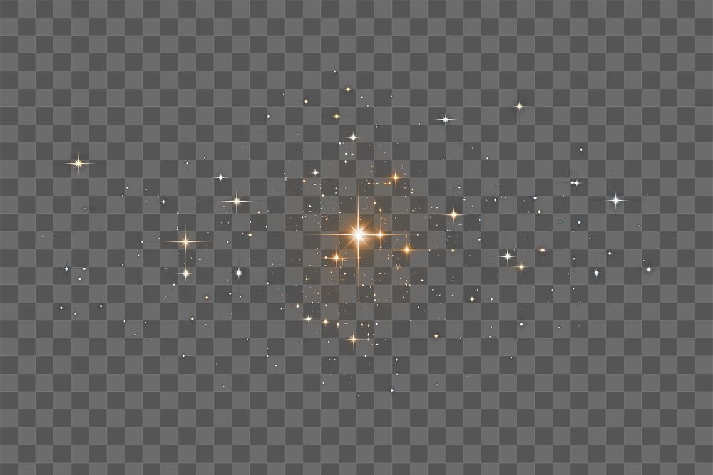 PNG shiny star effect, transparent background 