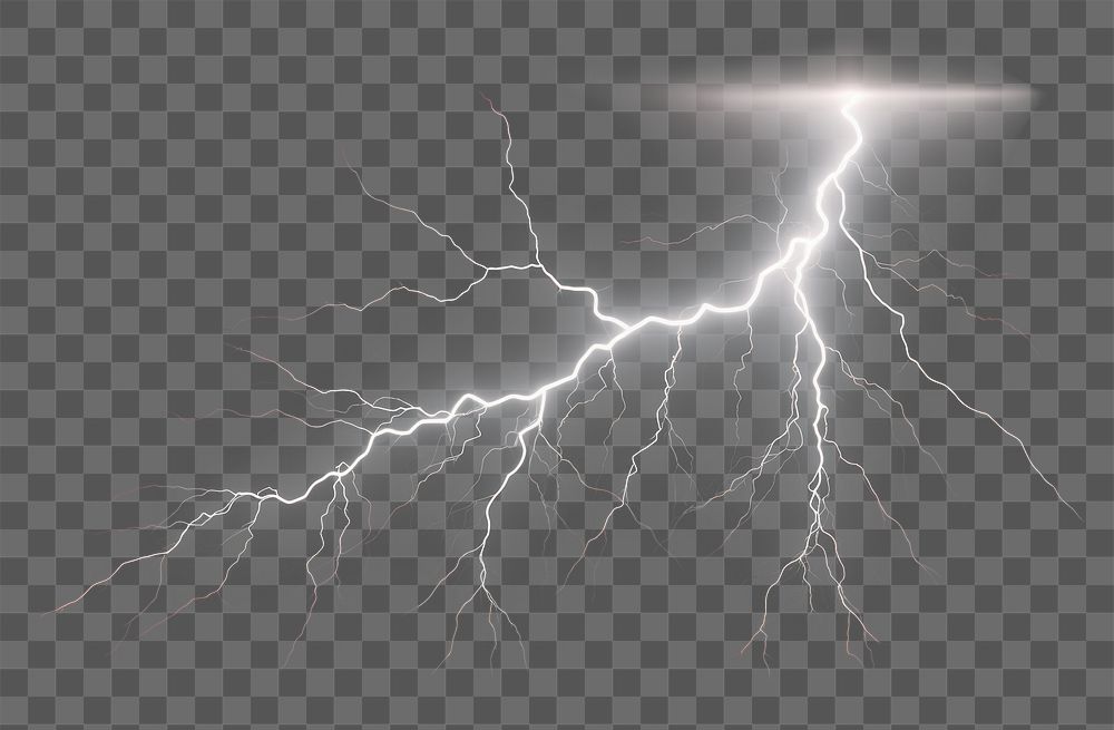 PNG Electric Thunder thunderstorm lightning black background
