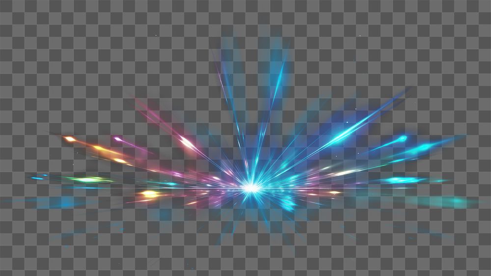 PNG Holographic light backgrounds fireworks night