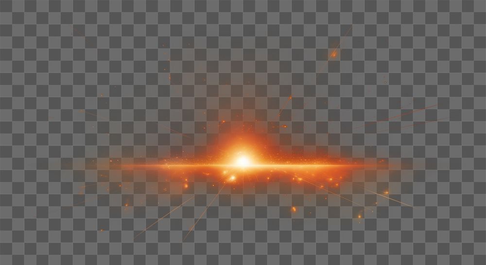 PNG fiery explosion light burst