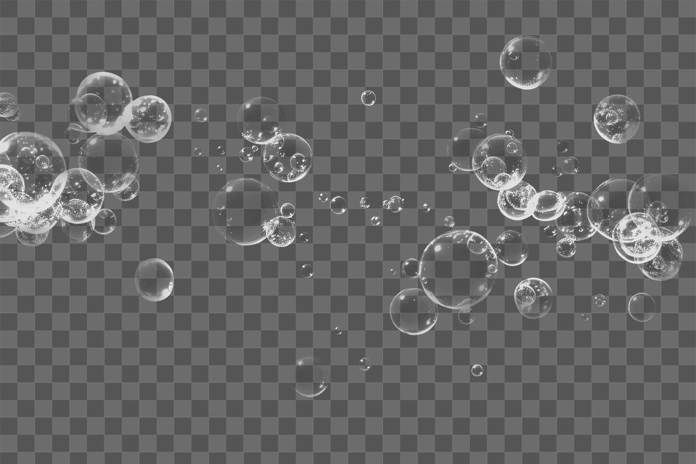 PNG isolated bubble effect, transparent background 