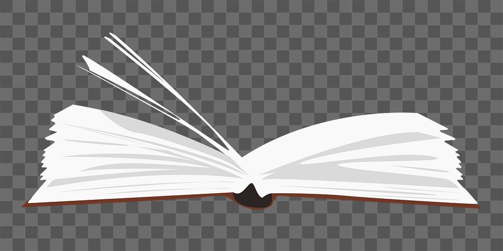 Open book png, aesthetic illustration, transparent background