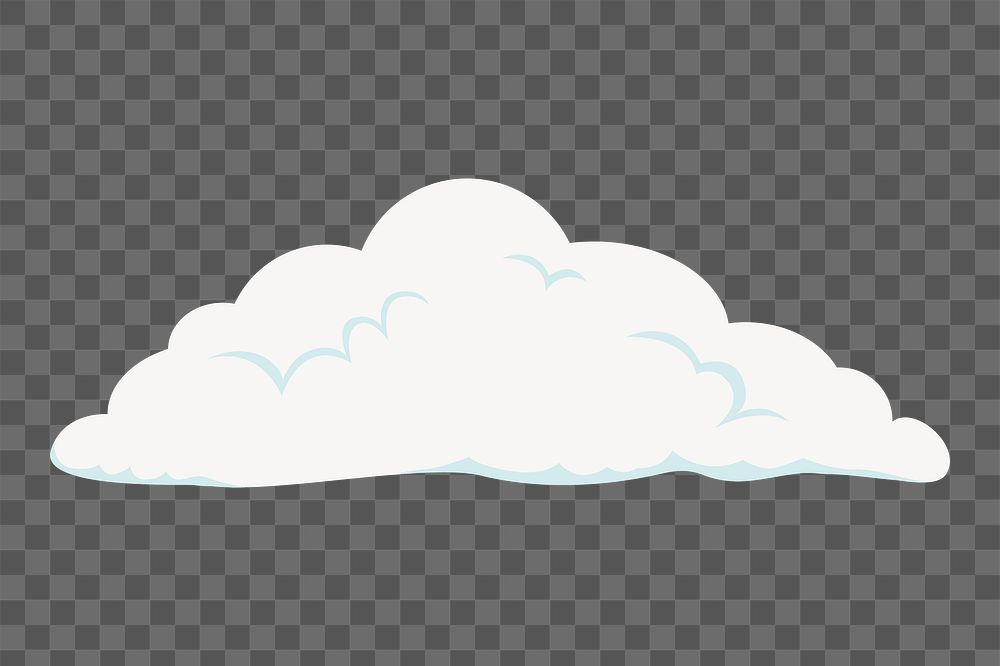 Cute cloud png, aesthetic illustration, transparent background