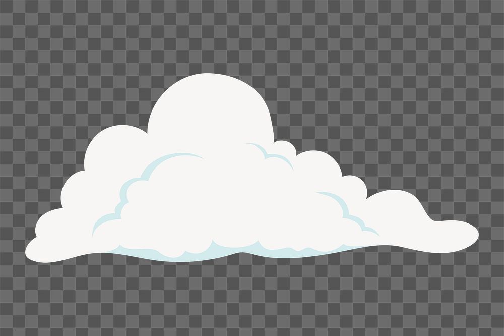Cute cloud png, aesthetic illustration, transparent background