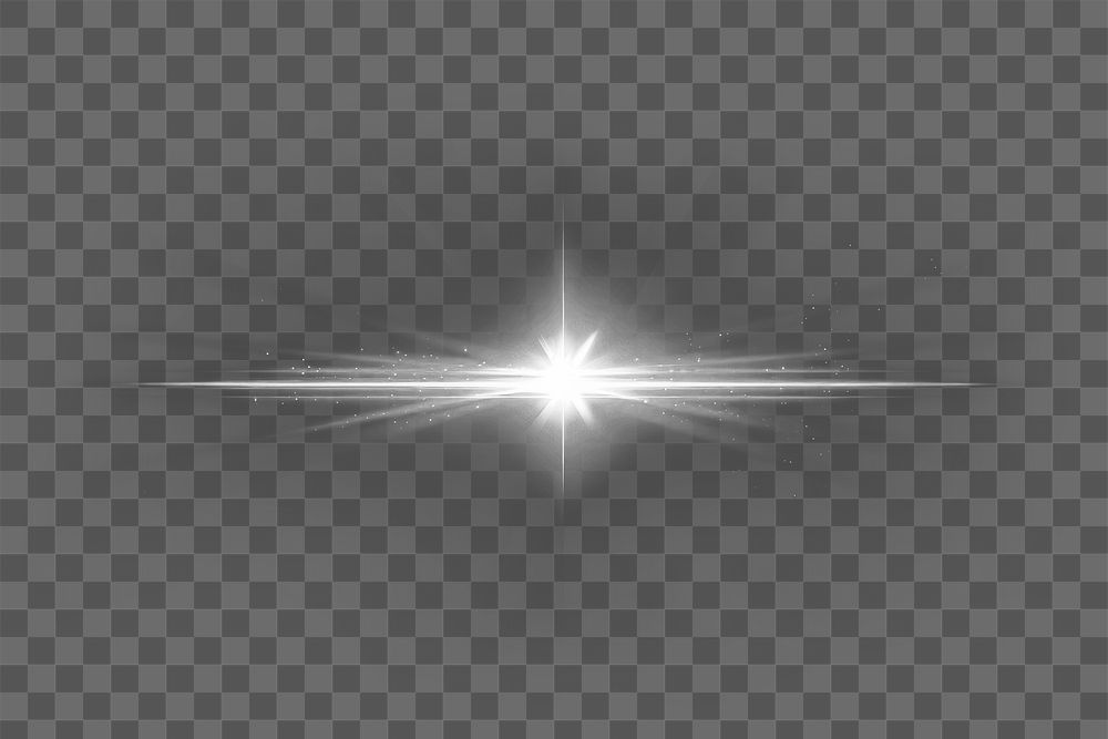 Sunburst png white light effect sticker, transparent background