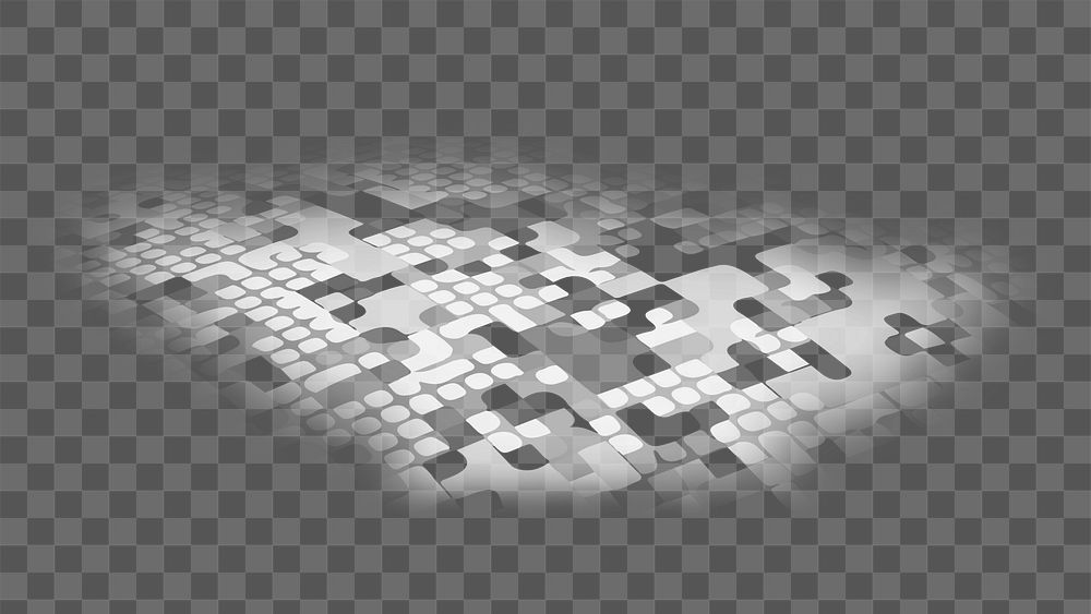 Futuristic square pattern png element, digital remix, transparent background