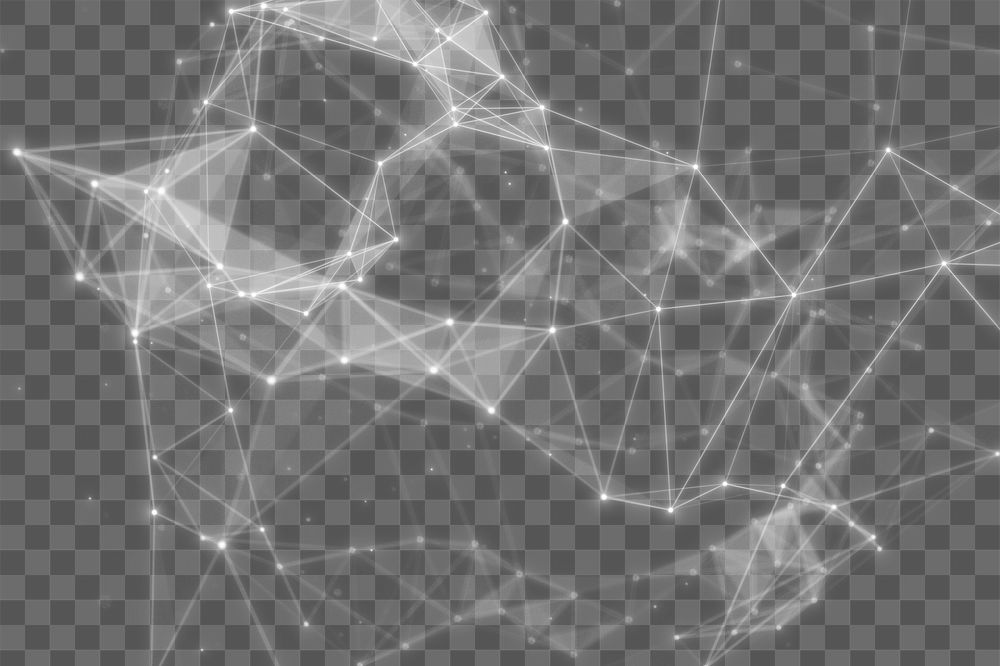 PNG digital white geometric wave, transparent background