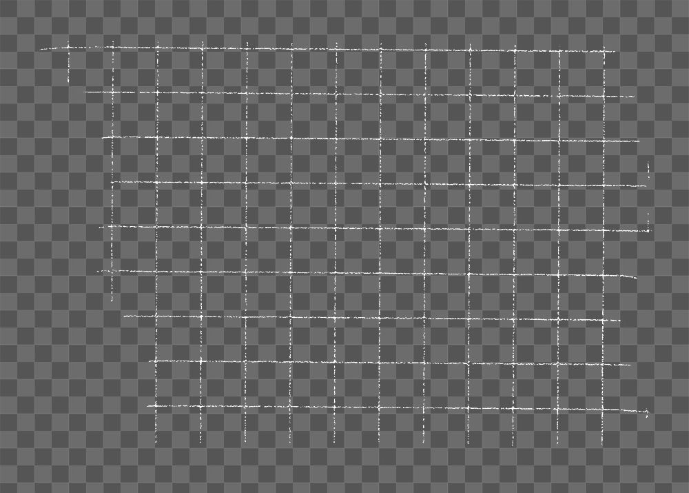 White grid png, transparent background
