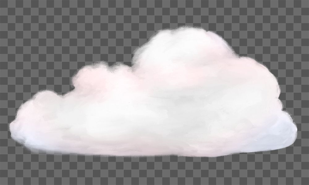 Pink cloud png sticker illustration, transparent background