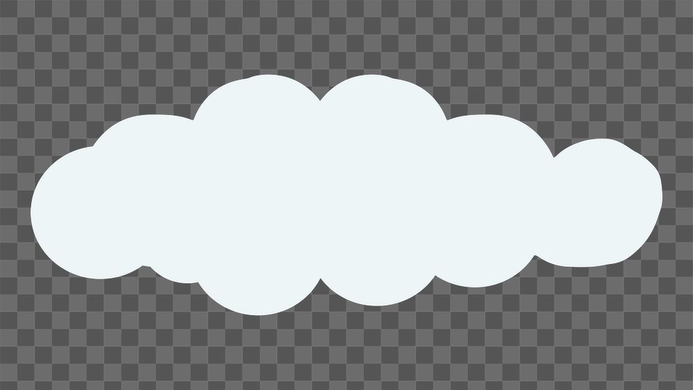 Png cloud hand drawn illustration, transparent background