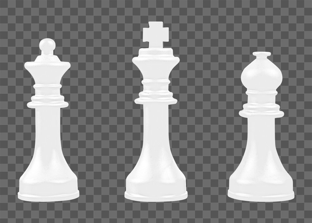 PNG chess pieces, collage element, transparent background