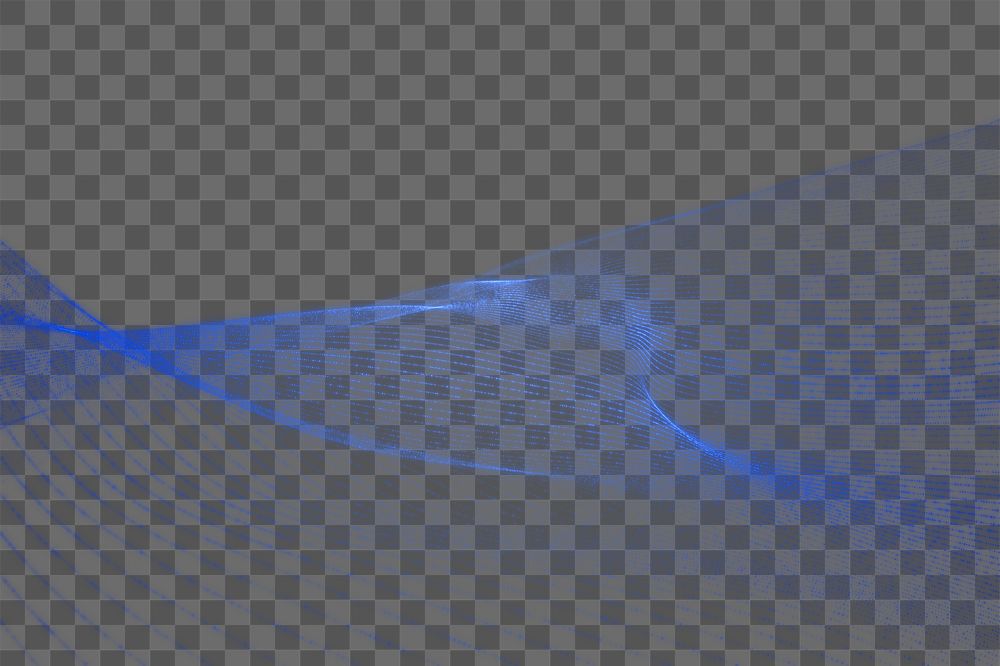 Digital wave png blue gradient, transparent background