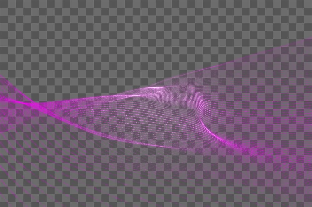 PNG abstract pink wave digital remix, transparent background