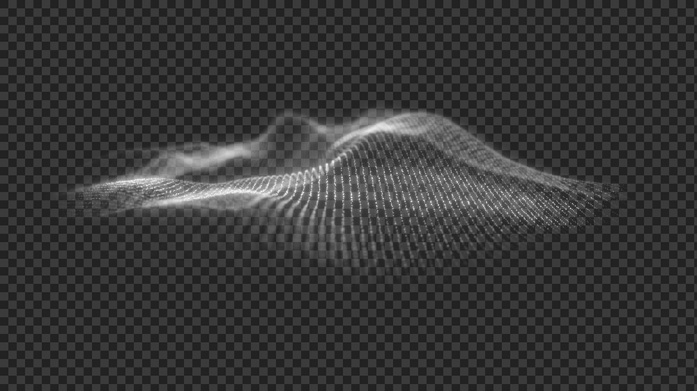Grid wave png digital remix, transparent background