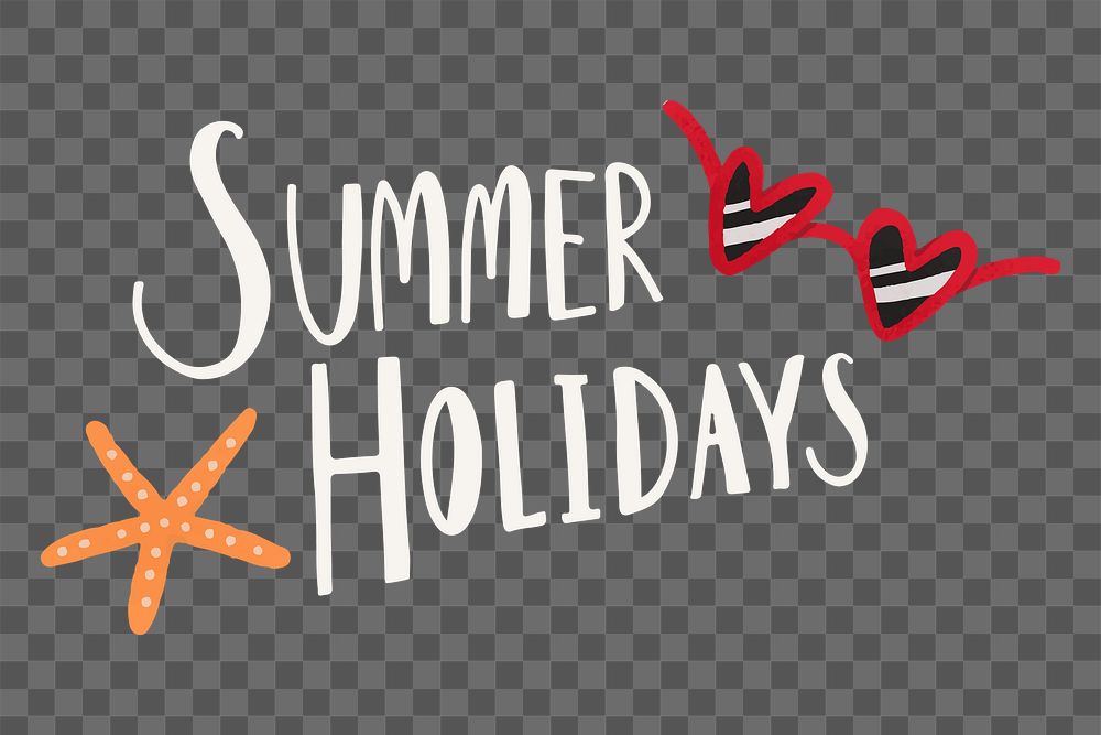 Summer holiday png sticker, transparent background