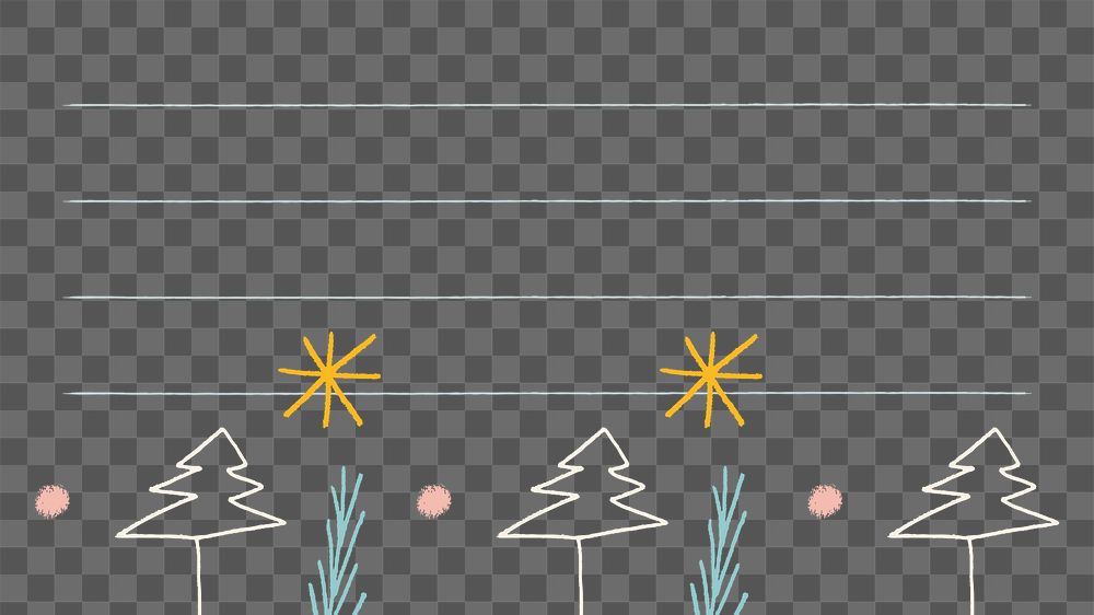 Png Christmas design doodle postcard element, transparent background