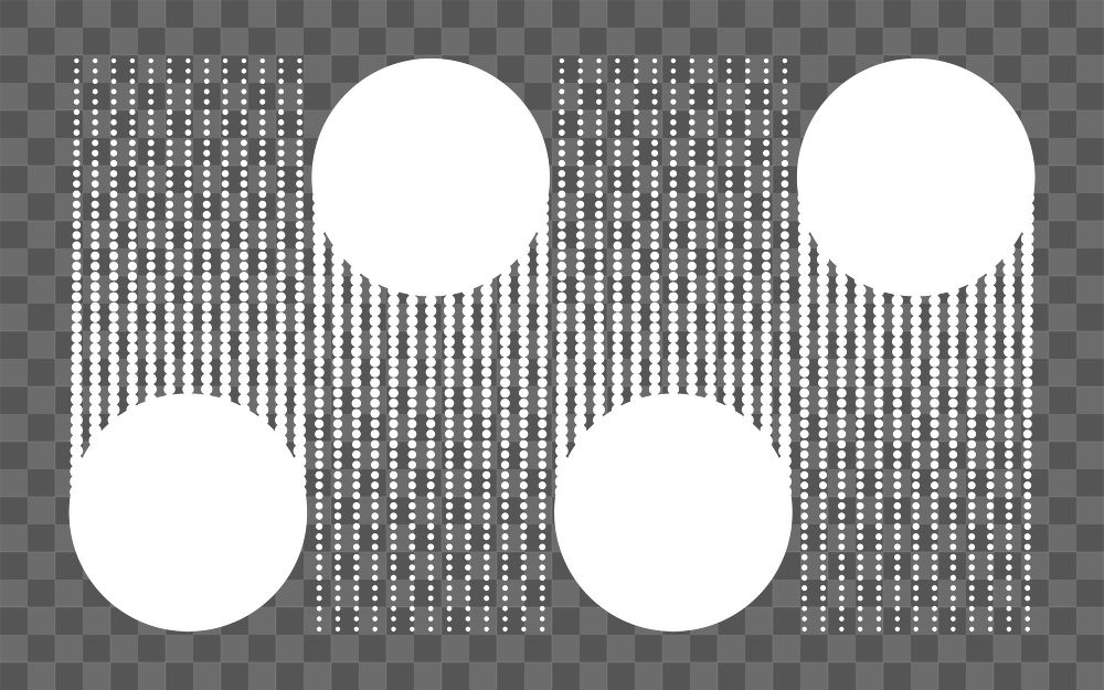 Png motion gradient halftone element, transparent background