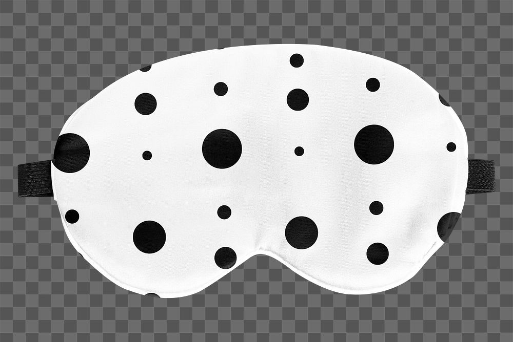 Sleep mask png polka dot, transparent background