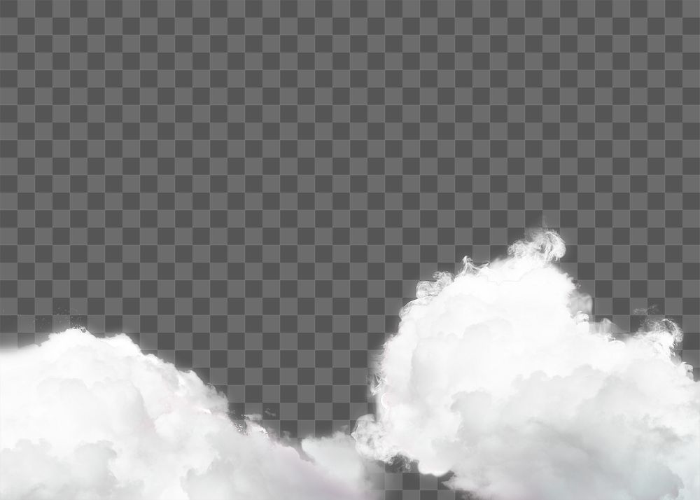 PNG Aesthetic clouds border, transparent background