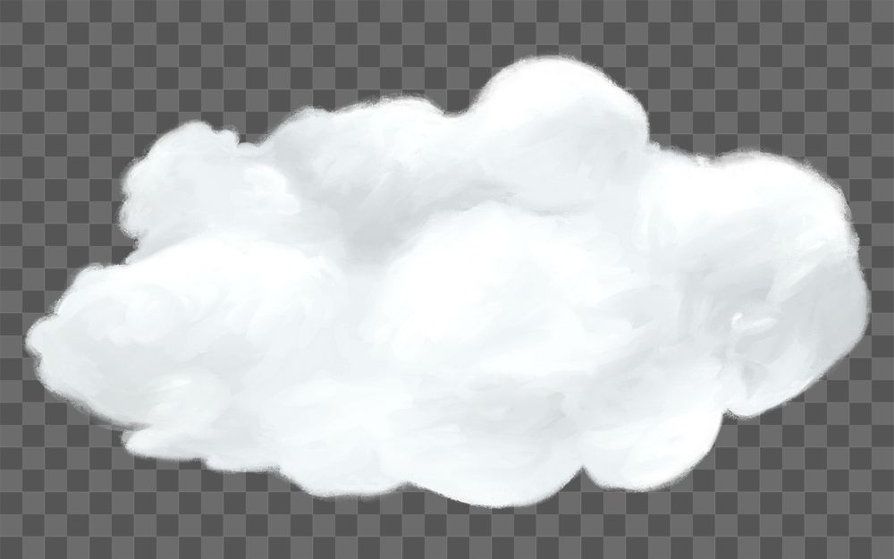 Cloud png sticker, weather graphic, transparent background