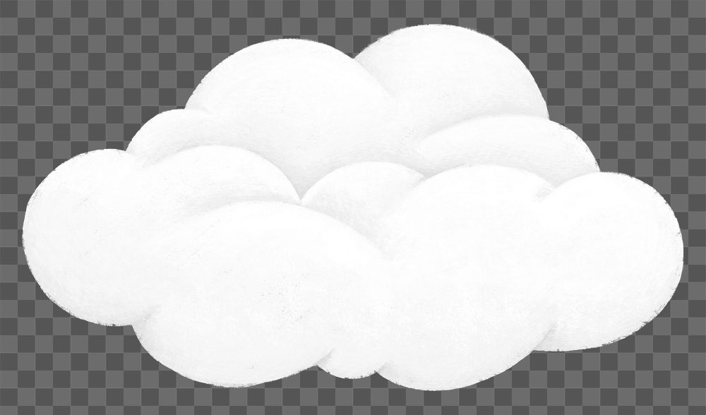 Cloud png sticker, weather graphic, transparent background