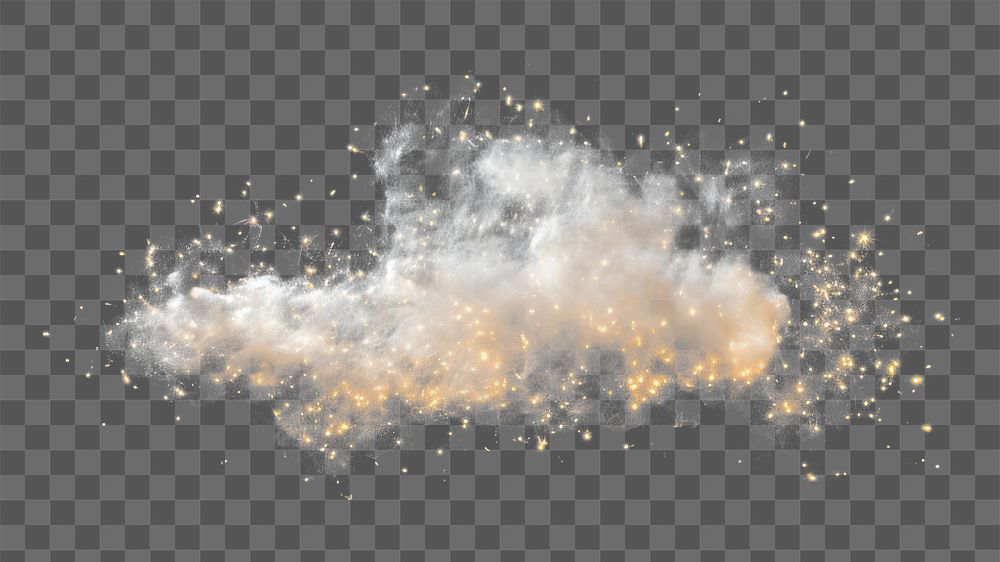 Sparkly cloud png, transparent background