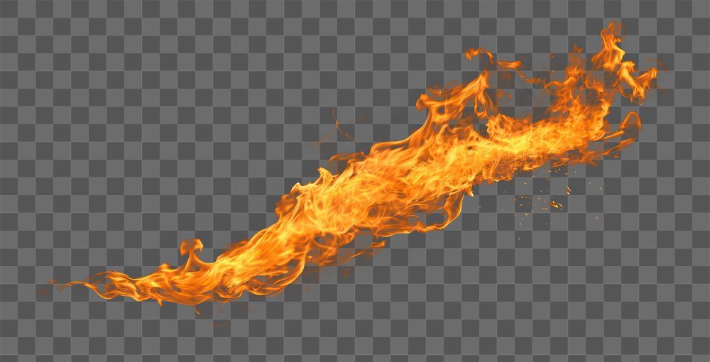 Flame effect png, transparent background
