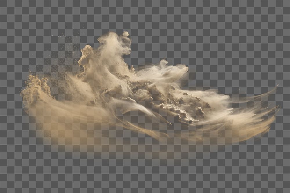 PNG Sand dust blowing black background exploding darkness. .