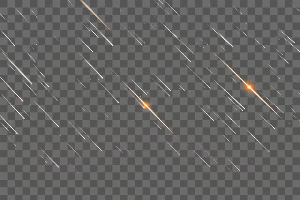 PNG Shooting stars effect, transparent background. AI generated image by rawpixel.