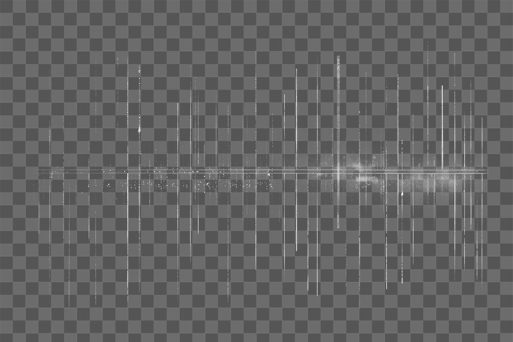 Grunge sound wave effect png, transparent background