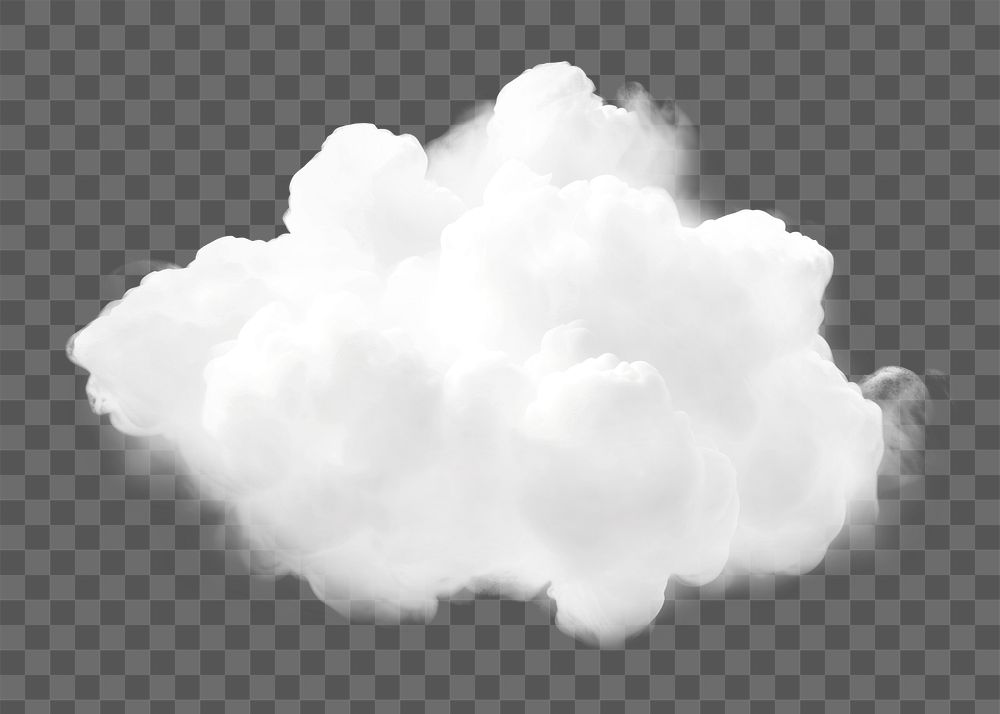 PNG Cloud element effect, transparent background