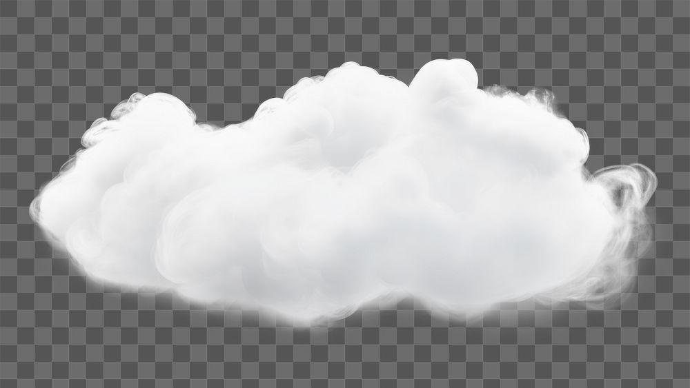 PNG Cloud element effect, transparent background