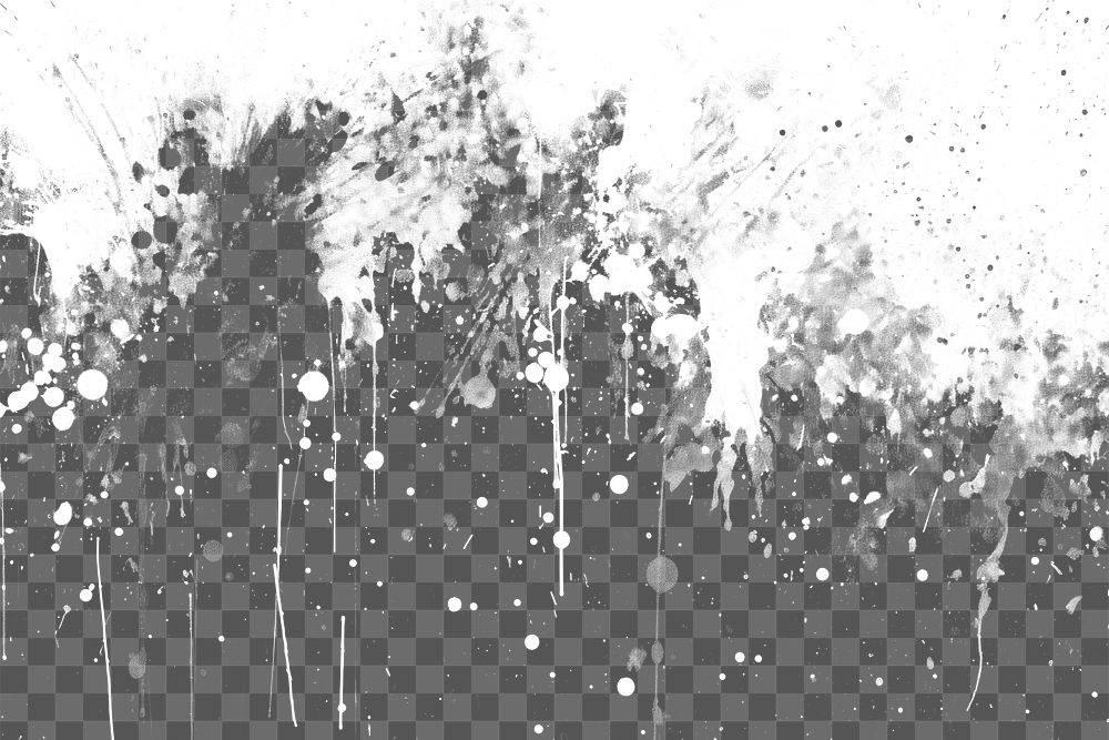 White ink splash effect png, transparent background