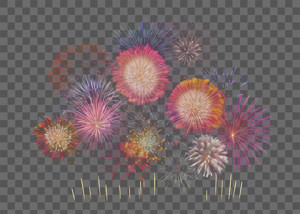 PNG Firework fireworks black background illuminated. AI generated Image by rawpixel.