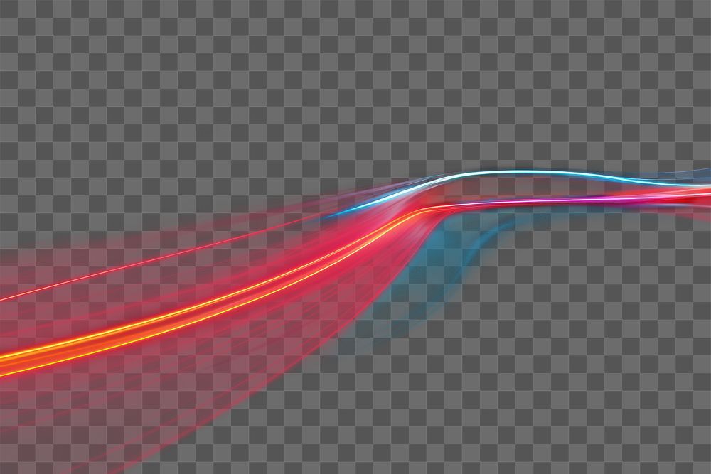 PNG speed tail light effect, transparent background AI generated image by rawpixel