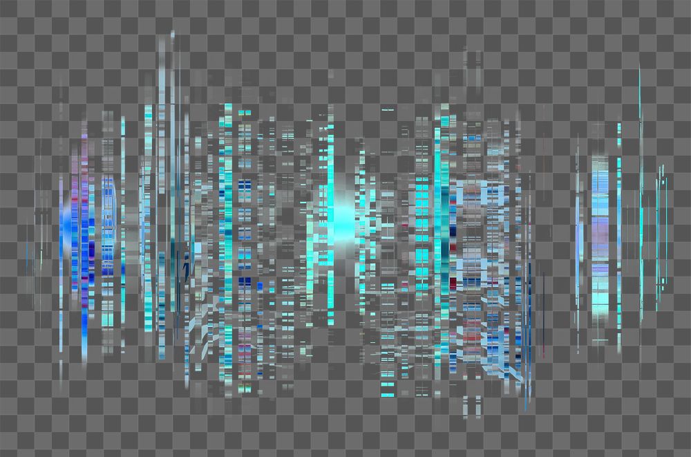 PNG Glitch element effect, transparent background