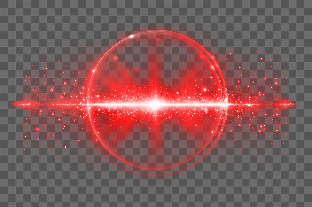 Light ring png red flare effect sticker, transparent background