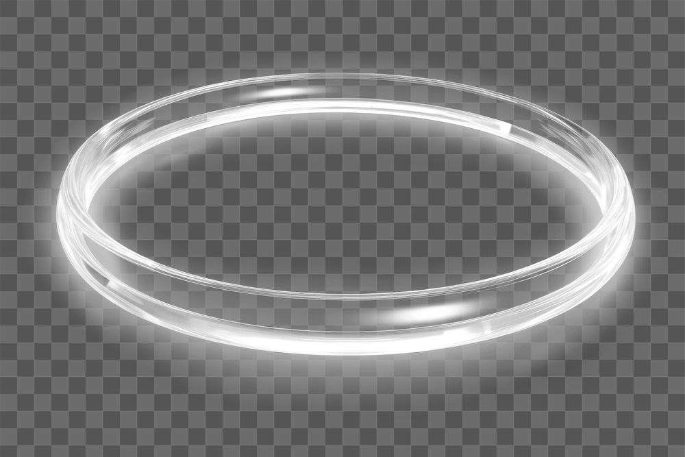 Light ring png white effect sticker, transparent background