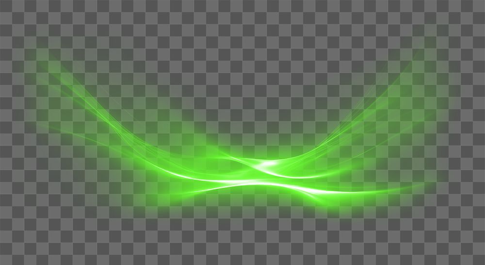 Green light aura png effect sticker, transparent background