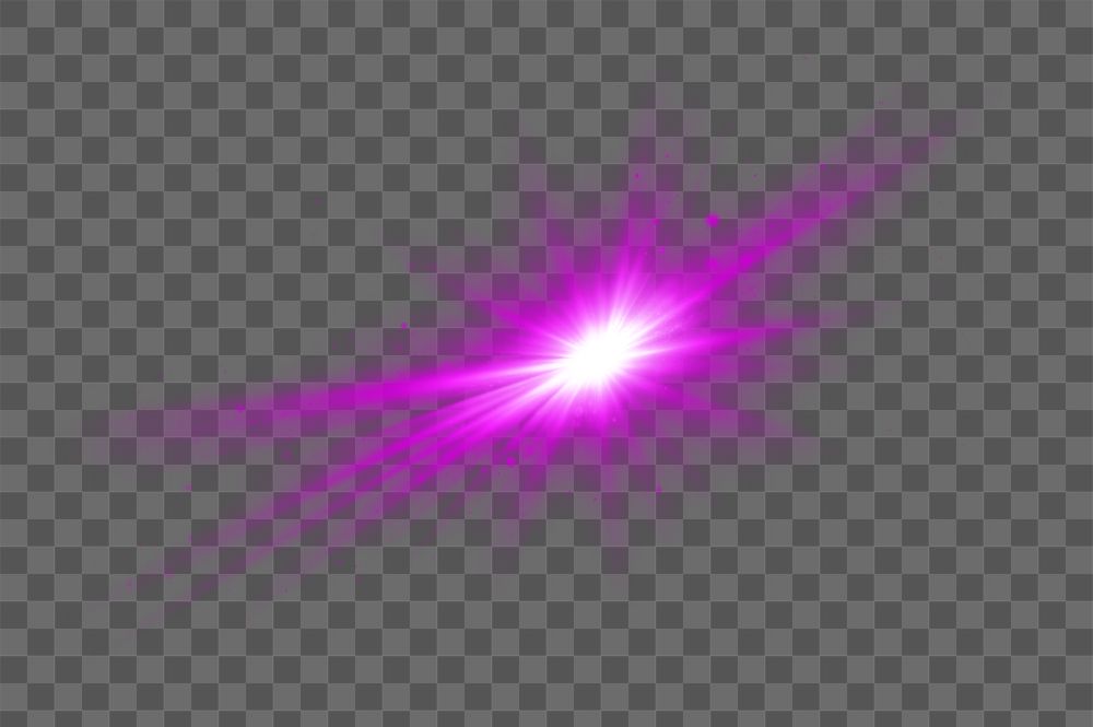 Sunburst png pink light effect sticker, transparent background