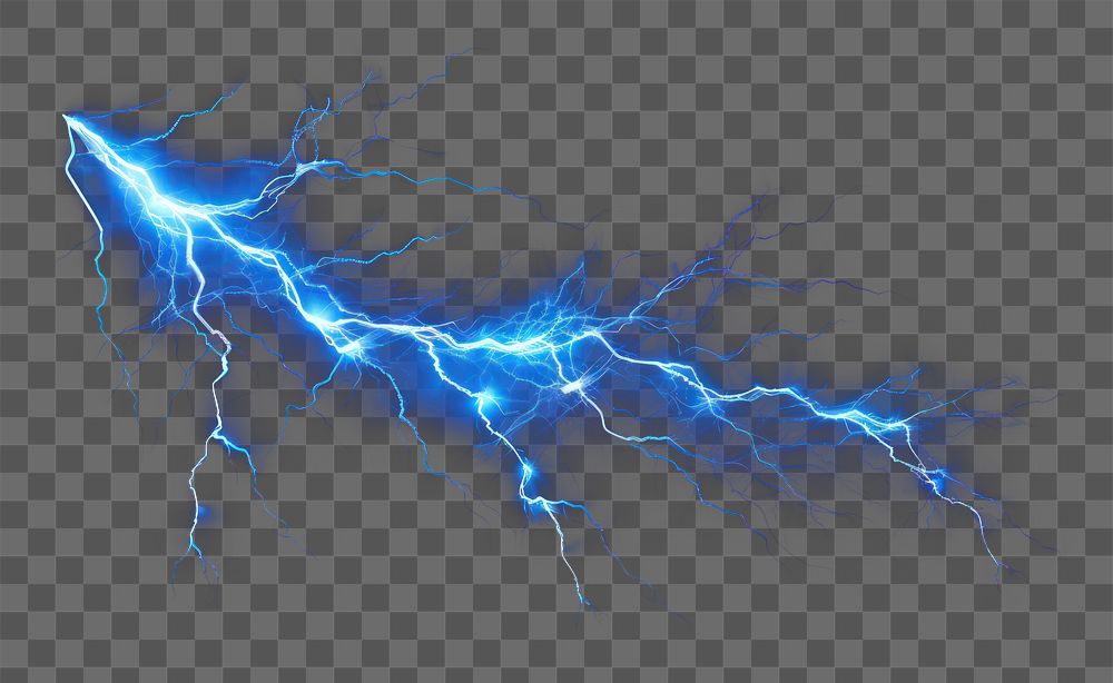 PNG Light strike thunderstorm lightning nature
