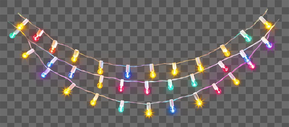 PNG Christmas light line lighting christmas lights illuminated. AI generated Image by rawpixel.