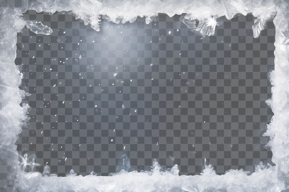PNG Icy frost crystal border backgrounds light reflection. AI generated Image by rawpixel.