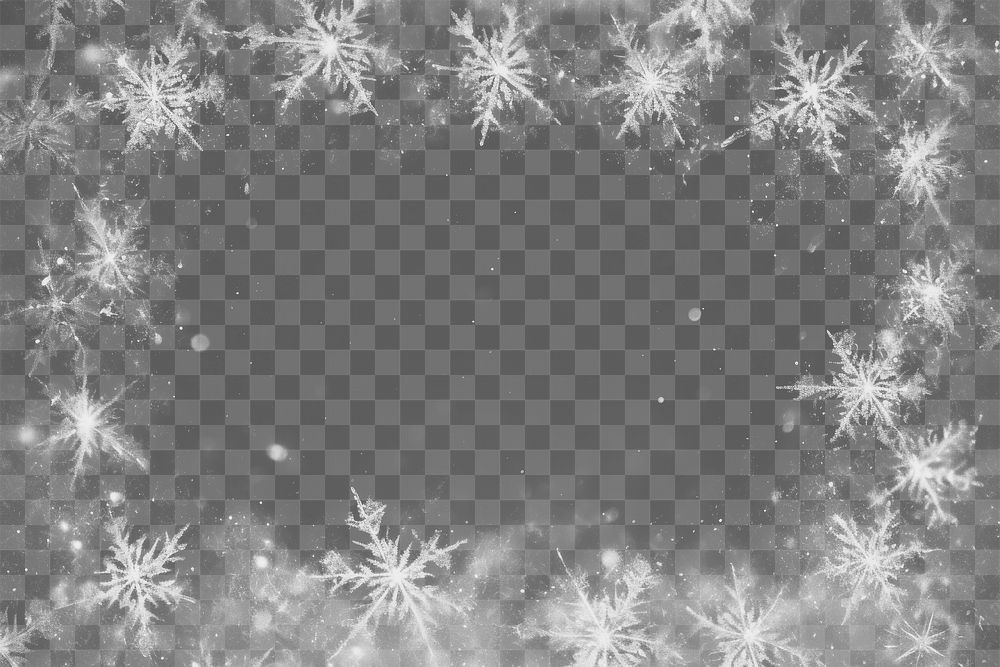 PNG Icy frost crystal border backgrounds snowflake outdoors. AI generated Image by rawpixel.