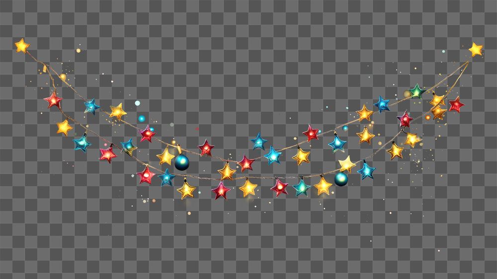 PNG  String line glowing Christmas lights christmas decoration lighting. AI generated Image by rawpixel.