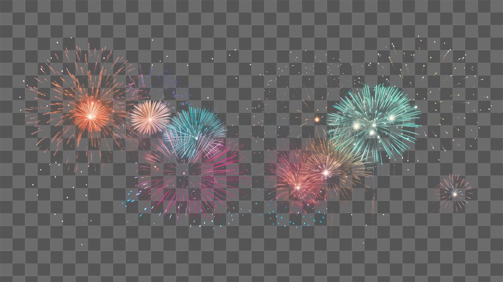 PNG Fireworks night illuminated outdoors. AI generated Image by rawpixel.